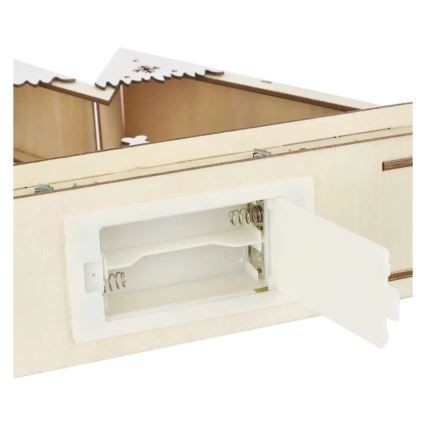 Decorațiune de Crăciun LED, peisaj de iarnă, LED/0,6W/2xAA