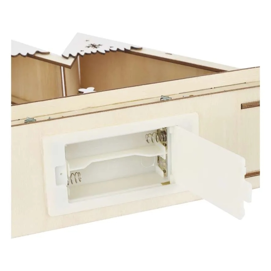 Decorațiune de Crăciun LED, peisaj de iarnă, LED/0,6W/2xAA