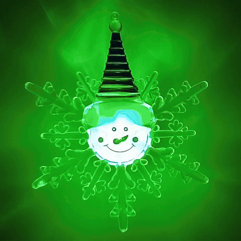 Decorațiune de Crăciun LED RGB cu ventuză, om de zăpadă, LED/3xLR44, roșu/albastru/verde