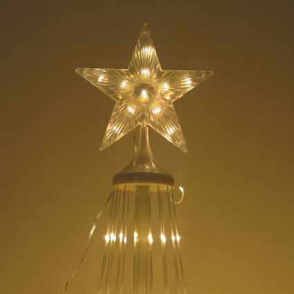Brad de Crăciun LED RGBW cu reglare a intensității, pentru exterior, 180 cm, 4W, 230V, IP44, cu telecomandă