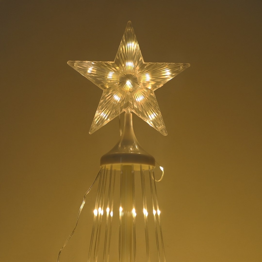 Brad de Crăciun LED RGBW cu reglare a intensității, pentru exterior, 180 cm, 4W, 230V, IP44, cu telecomandă