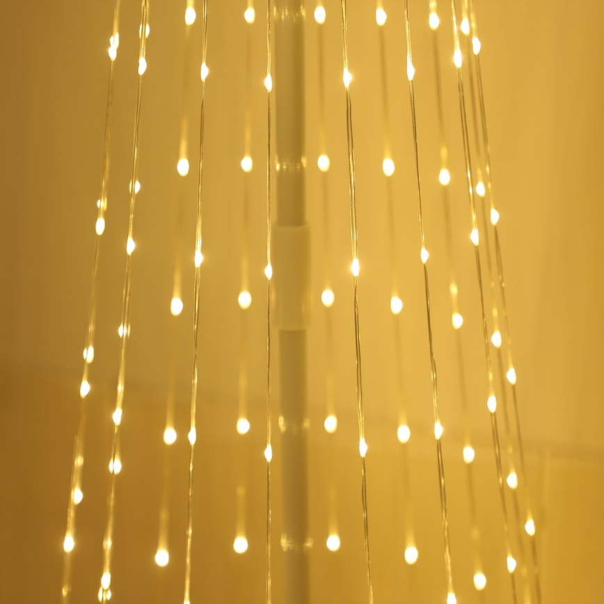 Brad de Crăciun LED RGBW cu reglare a intensității, pentru exterior, 180 cm, 4W, 230V, IP44, cu telecomandă