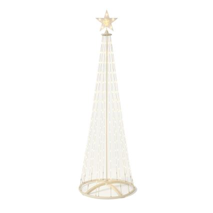 Brad de Crăciun LED RGBW cu reglare a intensității, pentru exterior, 180 cm, 4W, 230V, IP44, cu telecomandă