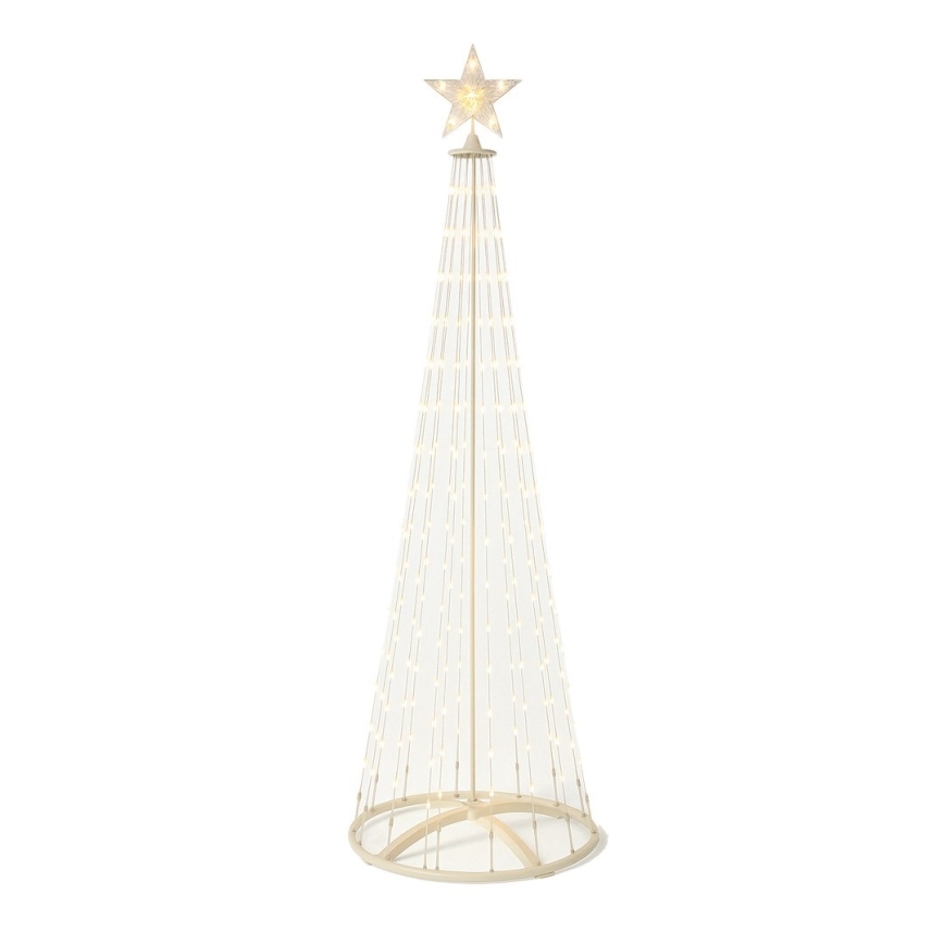 Brad de Crăciun LED RGBW cu reglare a intensității, pentru exterior, 180 cm, 4W, 230V, IP44, cu telecomandă
