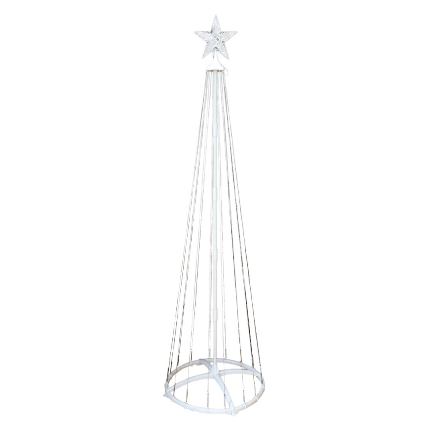 Brad de Crăciun LED RGBW cu reglare a intensității, pentru exterior, 180 cm, 4W, 230V, IP44, cu telecomandă