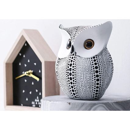 Decorațiune de masă 15 cm, alb/negru