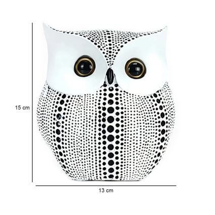 Decorațiune de masă 15 cm, alb/negru