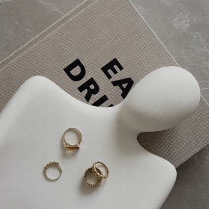 Decorațiune de masă 20 x 5,5 x 14,5 cm, albă