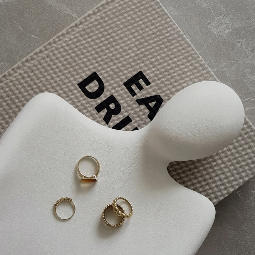 Decorațiune de masă 20 x 5,5 x 14,5 cm, albă