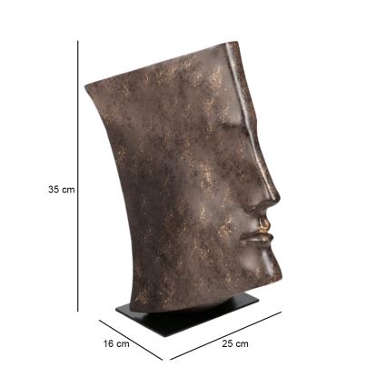 Decorațiune de masă 29x25x17 cm, rășină/finisaj cupru