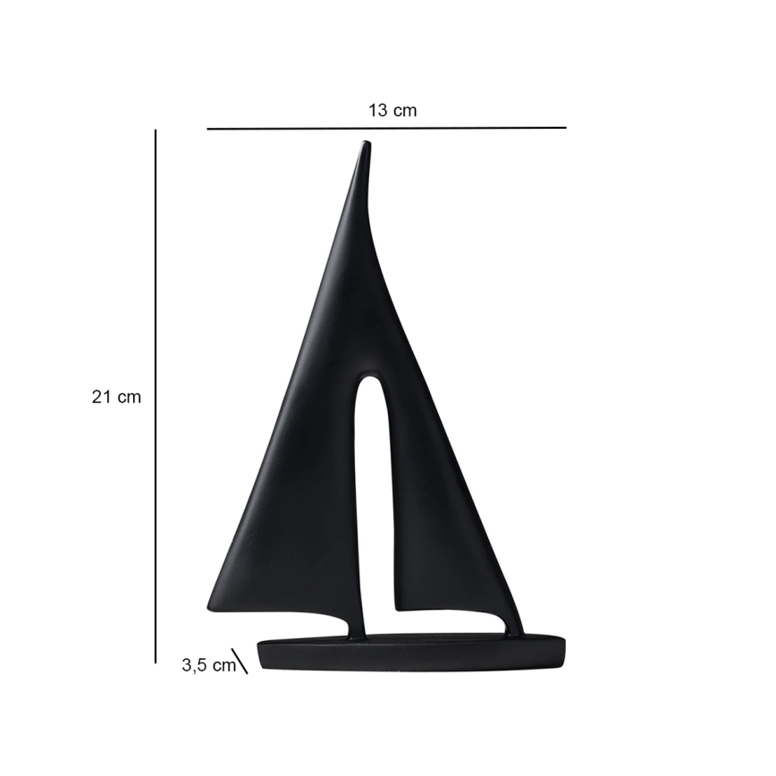 Decorațiune de masă din rășină, 21 cm, negru