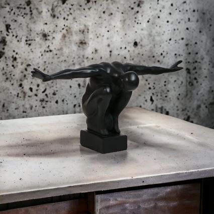 Decorațiune de masă din rășină, 25 x 41 x 20 cm, negru