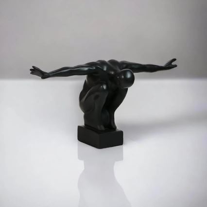 Decorațiune de masă din rășină, 25 x 41 x 20 cm, negru