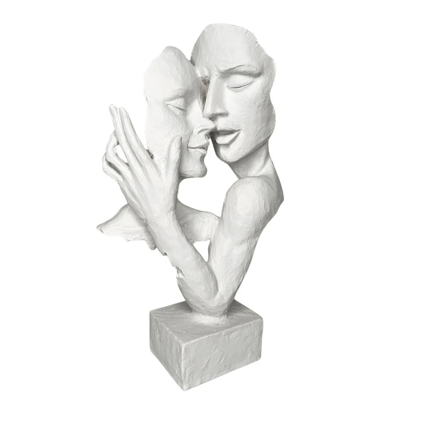 Decorațiune de masă din rășină, 29x9x17 cm, albă