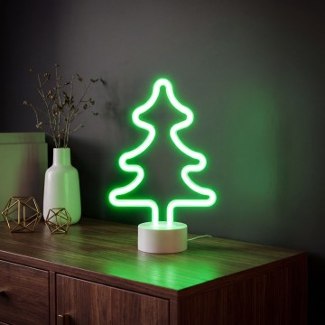 Decorațiune de masă neon LED/2W/3xAA USB copac