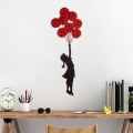Decorațiune de perete 100x34 cm metal/mușchi fată
