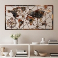 Decorațiune de perete 120x60 cm metal hartă a lumii