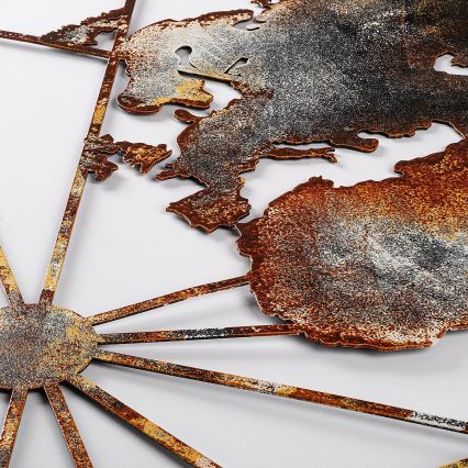 Decorațiune de perete 120x60 cm metal hartă a lumii