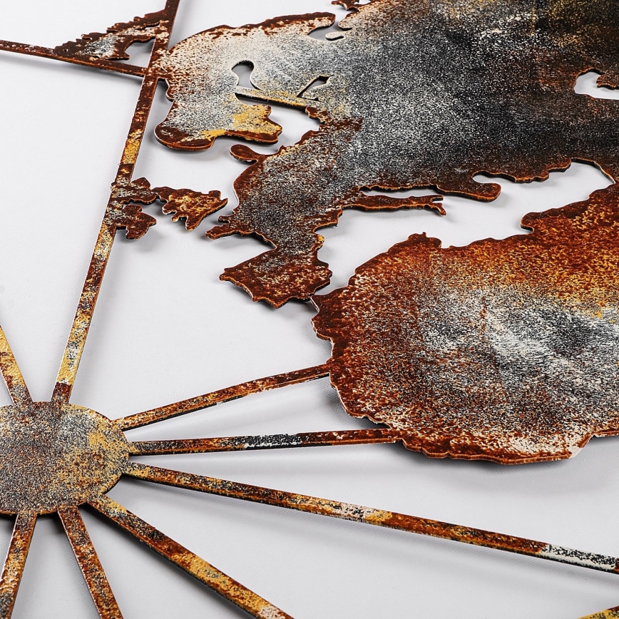 Decorațiune de perete 120x60 cm metal hartă a lumii