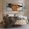 Decorațiune de perete 147x70 cm lemn/metal copac
