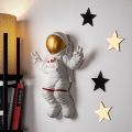 Decorațiune de perete 47x35 cm auriu astronaut