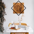 Decorațiune de perete 54x54 cm lemn/metal copac