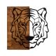 Decorațiune de perete 56x58 cm lemn/metal tigru