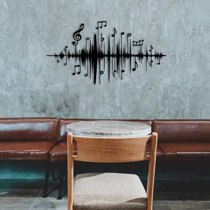 Decorațiune de perete 69x37 cm metal note