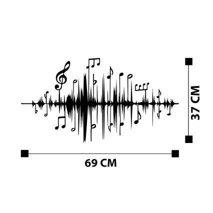 Decorațiune de perete 69x37 cm metal note