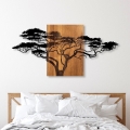 Decorațiune de perete 70x144 cm lemn/metal copac