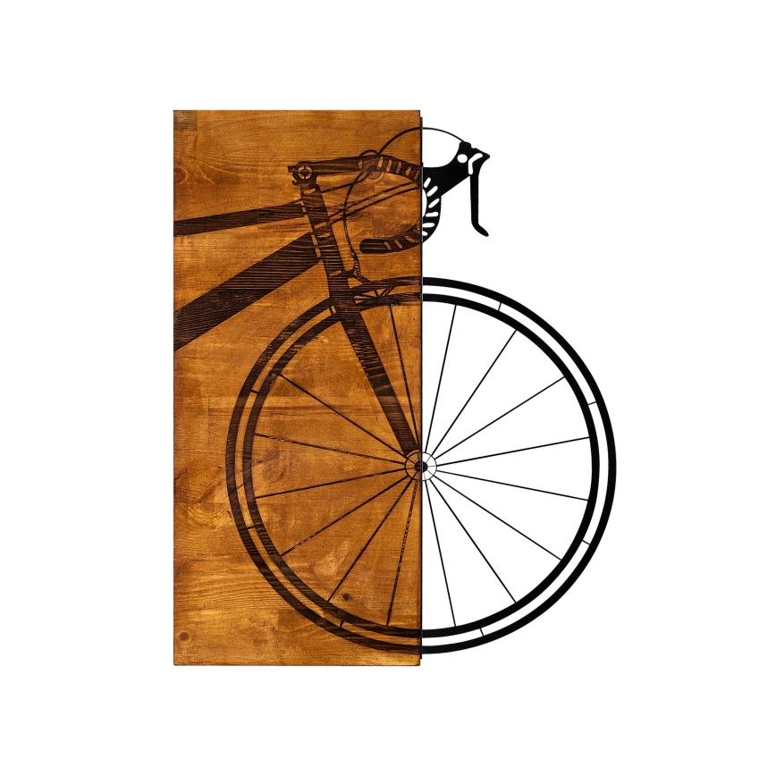Decorațiune de perete 70x62 cm lemn/metal bicicletă