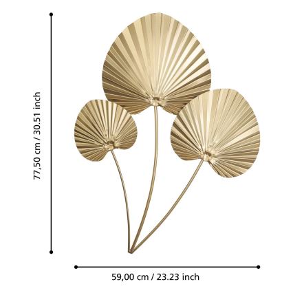 Decorațiune de perete Eglo 77,5x59 cm auriu
