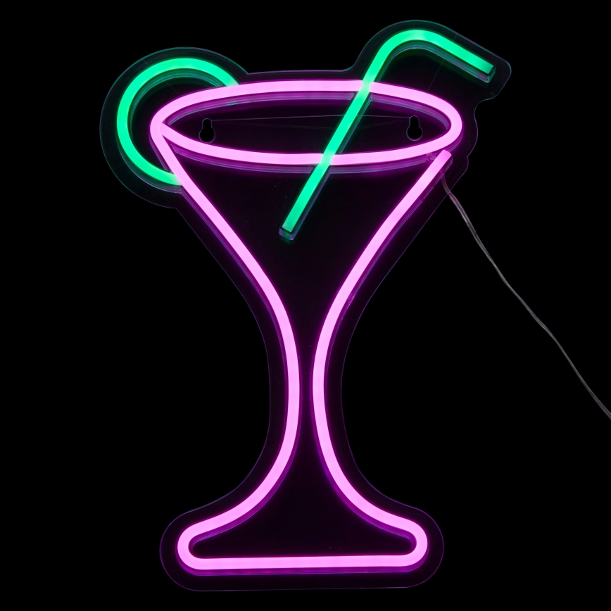 Decorațiune de perete LED neon COCTAIL, 5V - Atmosphera