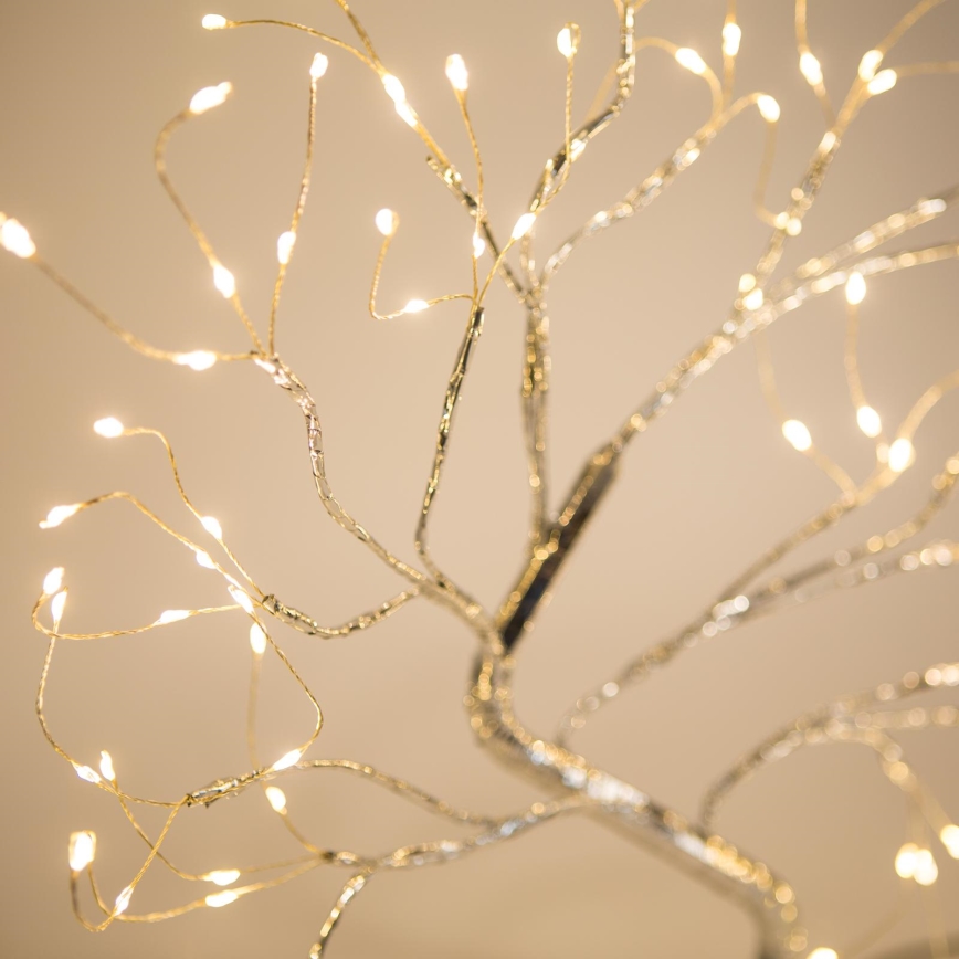 Decorațiune LED de Crăciun 102xLED/3xAA alb cald