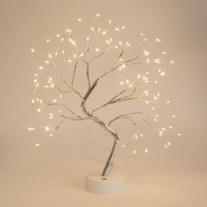 Decorațiune LED de Crăciun 102xLED/3xAA alb cald
