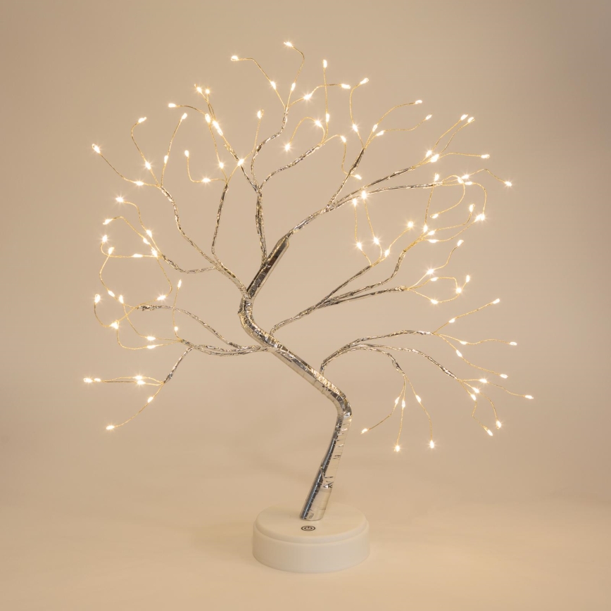 Decorațiune LED de Crăciun 102xLED/3xAA alb cald