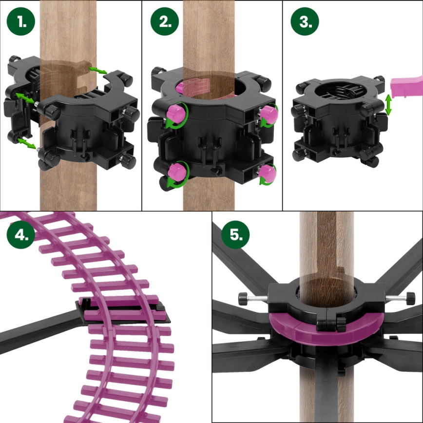 Decorațiune LED de Crăciun 10xLED/4xAA tren