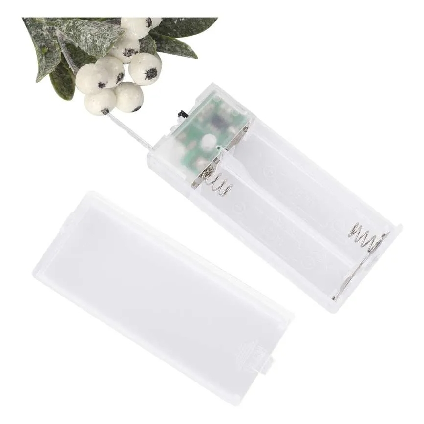 Decorațiune LED de Crăciun, 14 LED-uri, alimentare 2x AA