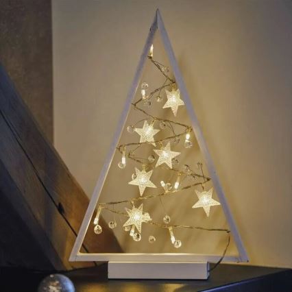 Decorațiune LED de Crăciun 15xLED/2xAA pom