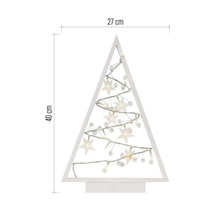 Decorațiune LED de Crăciun 15xLED/2xAA pom