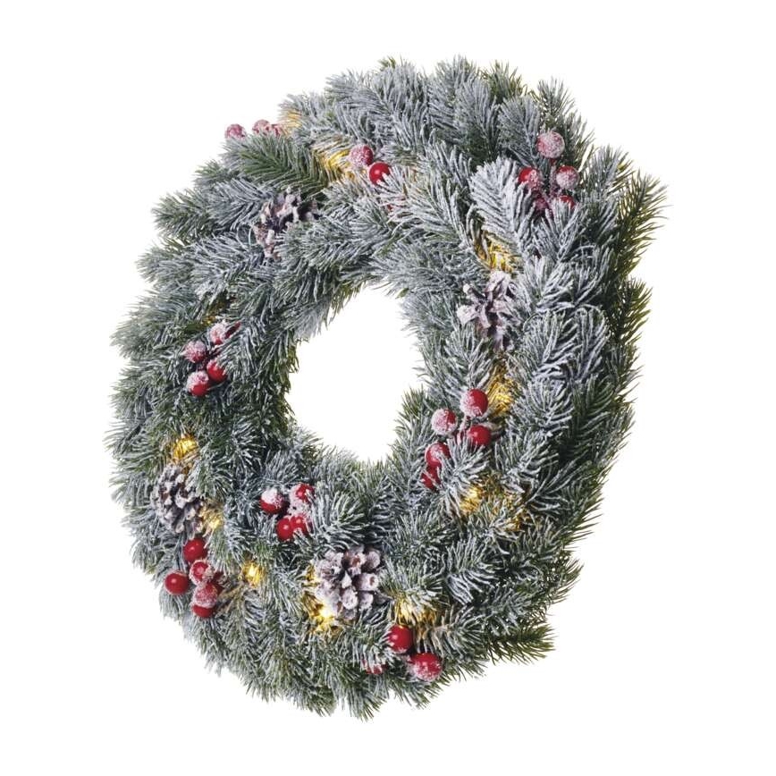 Decorațiune LED de Crăciun 20xLED/2xAA d. 38 cm