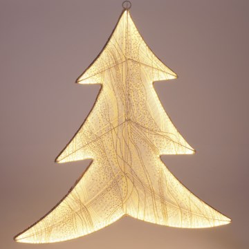 Decorațiune LED de Crăciun 260xLED/6W/230V 56 cm alb cald brăduț/auriu