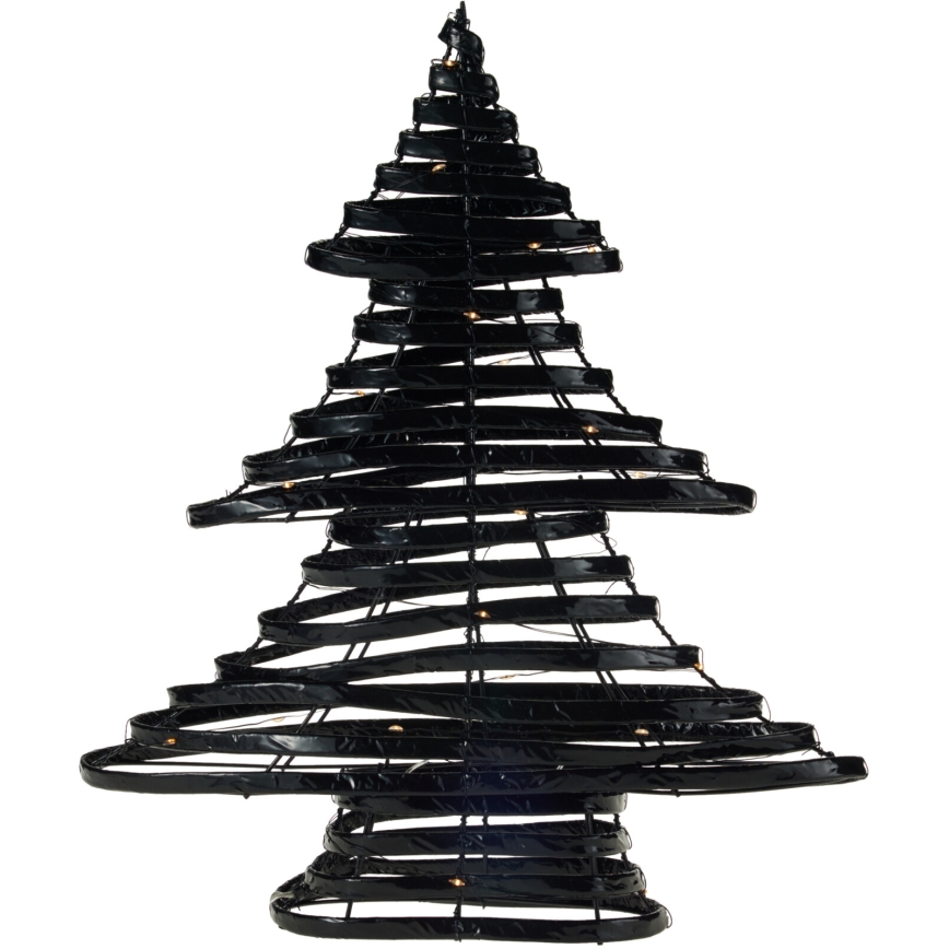 Decorațiune LED de Crăciun 30xLED/3xAA 40 cm alb cald brăduț/negru