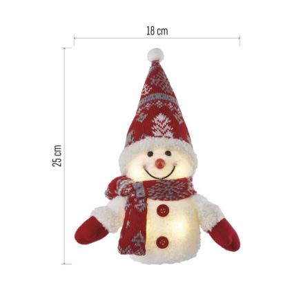 Decorațiune LED de Crăciun 4xLED/3xAAA om de zăpadă