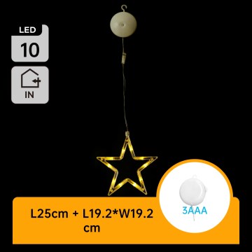 Decorațiune LED de Crăciun Aigostar LED/3xAAA stea 19cm