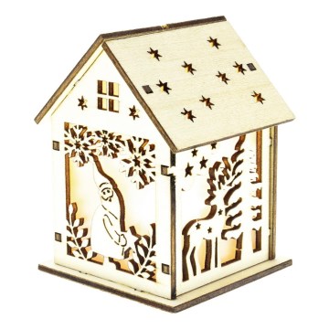 Decorațiune LED de Crăciun, alb cald, 2x LR44