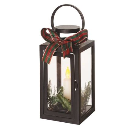Decorațiune LED de Crăciun, alimentare 3x AAA, negru