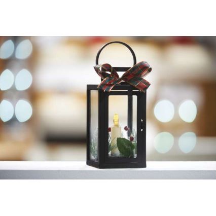 Decorațiune LED de Crăciun, alimentare 3x AAA, negru