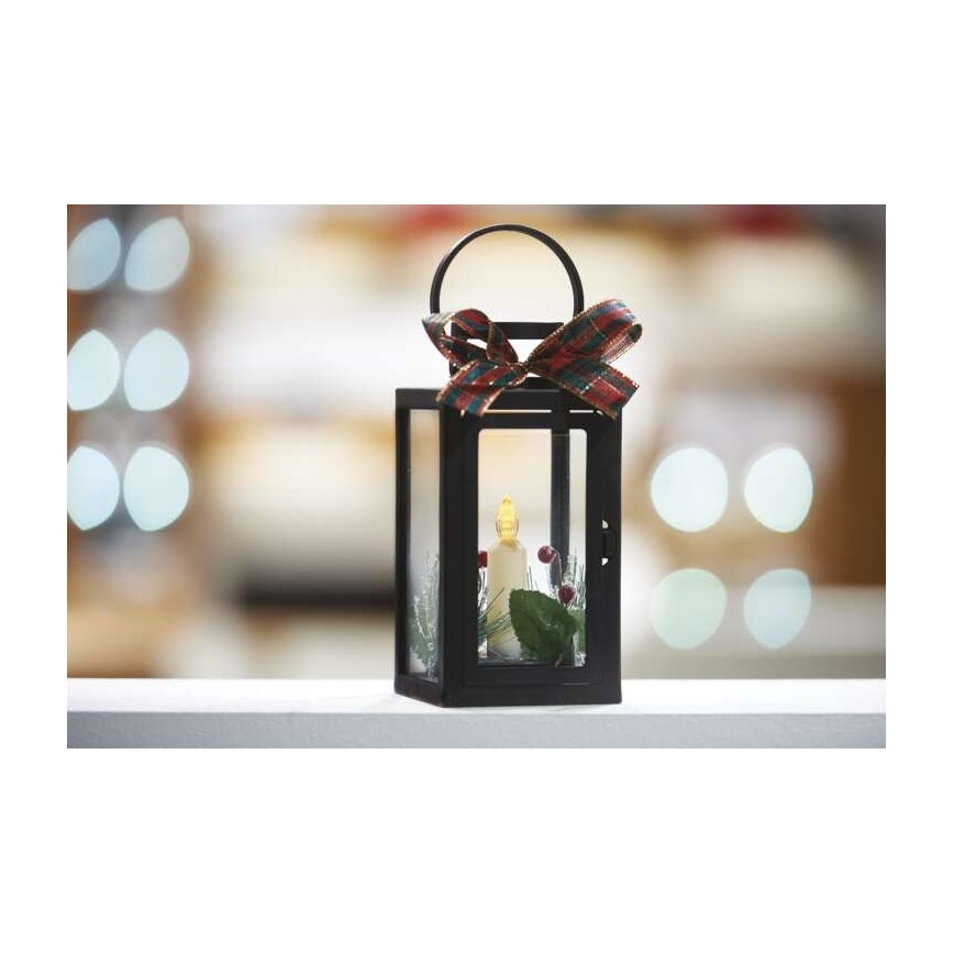 Decorațiune LED de Crăciun, alimentare 3x AAA, negru