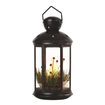 Decorațiune LED de Crăciun, alimentată cu 3x AAA, neagră